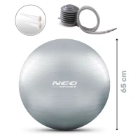 Neo-Sport NS-951Gymnastický míč 65 cm, pumpička, stříbrný