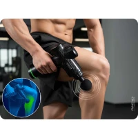 Neo-Sport NS-503 Masážní pistole s gelovou chladící hlavicí, 9 nástavců, černá
