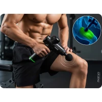 Neo-Sport NS-503 Masážní pistole s gelovou chladící hlavicí, 9 nástavců, černá