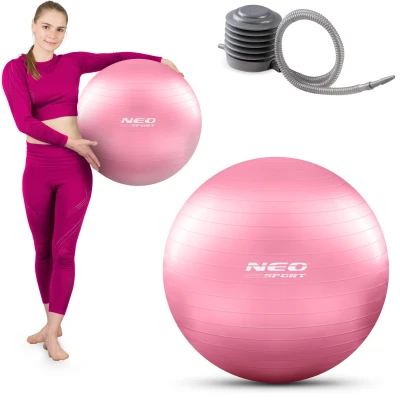Neo-Sport NS-950 Gymnastická lopta 55 cm, pumpa, ružová