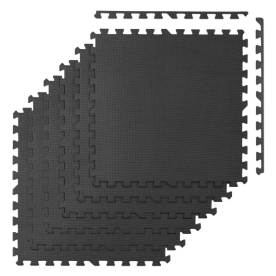 Neo-Sport 192401 Pěnová fitness podložka puzzle 180 x 120, 6 ks, černá