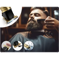 Berdsen BD-261 Zastřihovač vlasů a vousů 3,7 V, 1800 mAh, zlatý barber