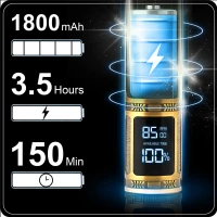 Berdsen BD-261 Zastřihovač vlasů a vousů 3,7 V, 1800 mAh, zlatý barber