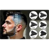 Berdsen BD-261 Zastřihovač vlasů a vousů 3,7 V, 1800 mAh, zlatý barber