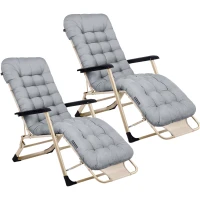 Sofotel 286402 Zahradní skládací lehátko s polštářkem ChillWell, sada 2 ks, světle šedé