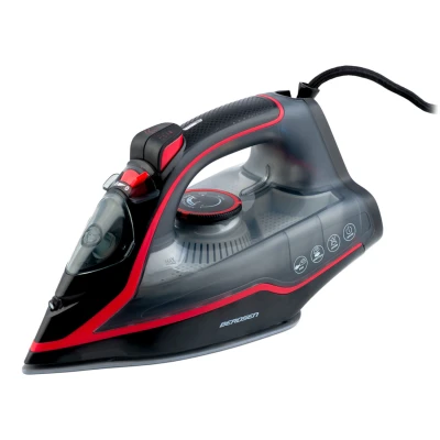 Berdsen BD-331 Parní žehlička s keramickou plochou 2600 W, černo-červená