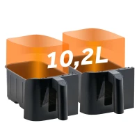Berdsen BD-657 Dvojkomorová fritéza na horúci vzduch XL 10,2 l, 1700 W, čierna