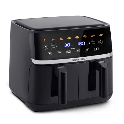 Berdsen BD-657 Dvojkomorová fritéza na horúci vzduch XL 10,2 l, 1700 W, čierna