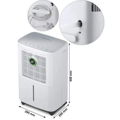 Berdsen BD-525 Kompresorový odvlhčovač vzduchu 240 W, 1,6 l, biely