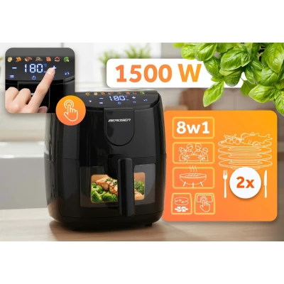 Berdsen BD-658 Fritéza na horúci vzduch 4 l, 1500 W, čierna
