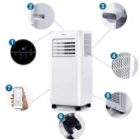 Prenosná klimatizácia Berdsen BD-580 10 000 BTU, 2 900 W, Wi-Fi, 5 v 1, biela