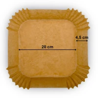 Berdsen 364905 Papírové vložky do horkovzdušné fritézy 20 x 20 cm, 100 ks