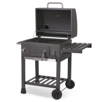 Berdsen BD-891 Gril na dřevěné uhlí s litinovým roštem BBQChef, antracit