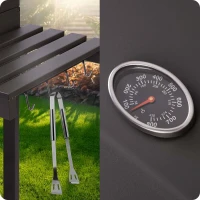 Berdsen BD-891 Gril na dřevěné uhlí s litinovým roštem BBQChef, antracit