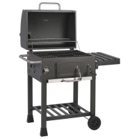 Berdsen BD-891 Gril na dřevěné uhlí s litinovým roštem BBQChef, antracit