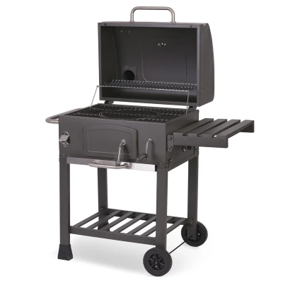 Berdsen BD-891 Gril na dřevěné uhlí s litinovým roštem BBQChef, antracit