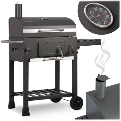 Berdsen BD-891 Gril na dřevěné uhlí s litinovým roštem BBQChef, antracit
