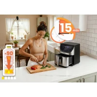 Fritéza na horúci vzduch Berdsen BD-659 8 l, 1700 W, strieborná