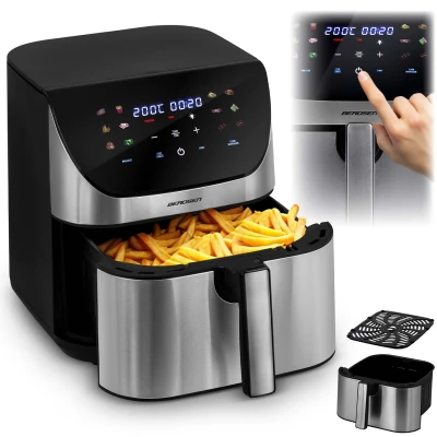 Fritéza na horúci vzduch Berdsen BD-659 8 l, 1700 W, strieborná