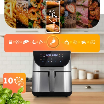 Fritéza na horúci vzduch Berdsen BD-659 8 l, 1700 W, strieborná