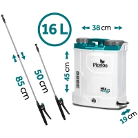 Plonos PL-603 Akumulátorový postřikovač s míchadlem 16 l, 12 V, 8 Ah, bílý