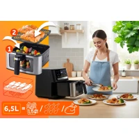 Fritéza na horúci vzduch Berdsen BD-655 6,5 l, 1700 W, čierna