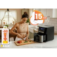 Fritéza na horúci vzduch Berdsen BD-655 6,5 l, 1700 W, čierna