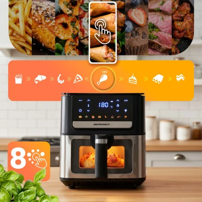 Fritéza na horúci vzduch Berdsen BD-655 6,5 l, 1700 W, čierna