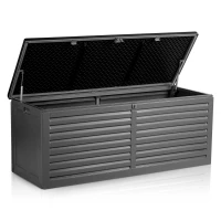 Plonos PL-801 Záhradný box 143 x 57 x 53,5 cm, 390 l, čierny a sivý