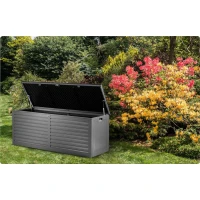 Plonos PL-801 Záhradný box 143 x 57 x 53,5 cm, 390 l, čierny a sivý