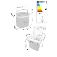 Berdsen 3831 Přenosná autochladnička Icemax ECO 26 l, krémová