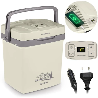 Berdsen 3831 Přenosná autochladnička Icemax ECO 26 l, krémová