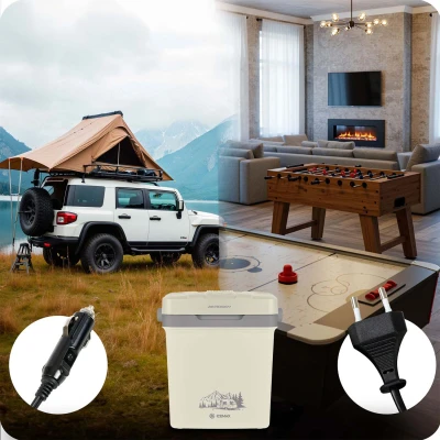 Berdsen 3831 Přenosná autochladnička Icemax ECO 26 l, krémová