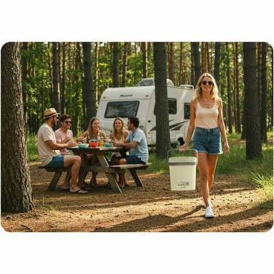 Berdsen 3831 Přenosná autochladnička Icemax ECO 26 l, krémová