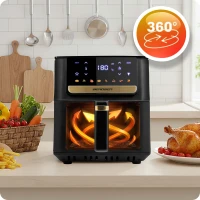 Fritéza na horúci vzduch Berdsen BD-655 6,5 l, 1700 W, čierna a zlatá