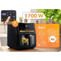 Fritéza na horúci vzduch Berdsen BD-655 6,5 l, 1700 W, čierna a zlatá