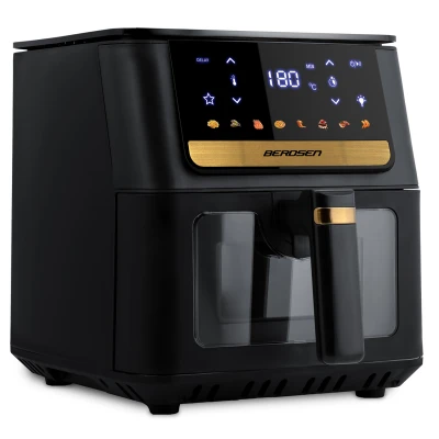 Fritéza na horúci vzduch Berdsen BD-655 6,5 l, 1700 W, čierna a zlatá