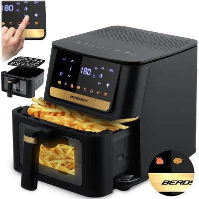 Fritéza na horúci vzduch Berdsen BD-655 6,5 l, 1700 W, čierna a zlatá