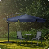 Plonos PL-880 Zahradní slunečník skládací 6-segmentový, 350 cm, s pouzdrem, modrý
