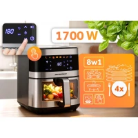 Fritéza na horúci vzduch Berdsen BD-656 9,1 l, 1700 W, strieborná