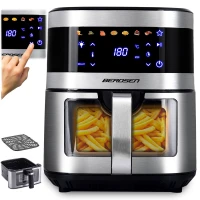 Fritéza na horúci vzduch Berdsen BD-656 9,1 l, 1700 W, strieborná