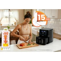 Fritéza na horúci vzduch Berdsen BD-661 8 l, 1700 W, čierna