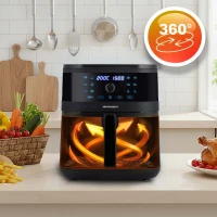 Fritéza na horúci vzduch Berdsen BD-661 8 l, 1700 W, čierna