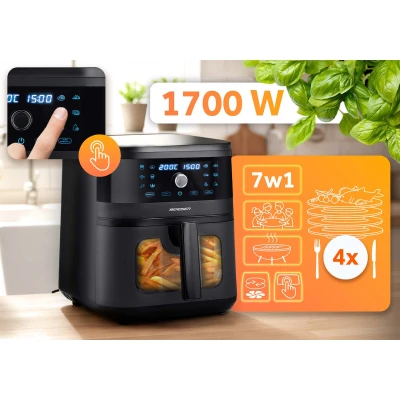 Fritéza na horúci vzduch Berdsen BD-661 8 l, 1700 W, čierna