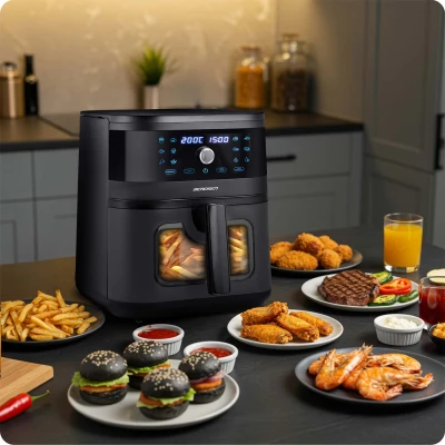 Fritéza na horúci vzduch Berdsen BD-661 8 l, 1700 W, čierna