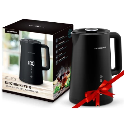 Rýchlovarná kanvica Berdsen BD-709, 1,7 l, čierna
