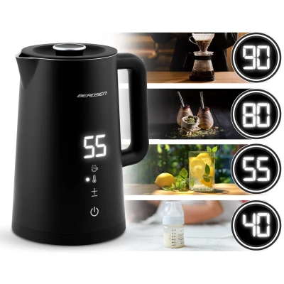 Rýchlovarná kanvica Berdsen BD-709, 1,7 l, čierna