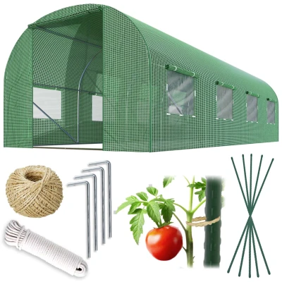 Plonos 4917-B Záhradný skleník 3 x 4,5 m, 140 g/m², zelený