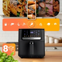 Fritéza na horúci vzduch Berdsen BD-662 6,5 l, 1700 W, čierna