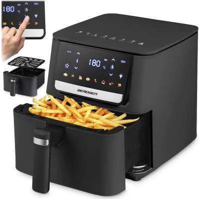 Fritéza na horúci vzduch Berdsen BD-662 6,5 l, 1700 W, čierna